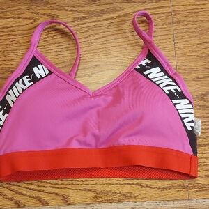 Nike Women's Pink and Red Sports Bra